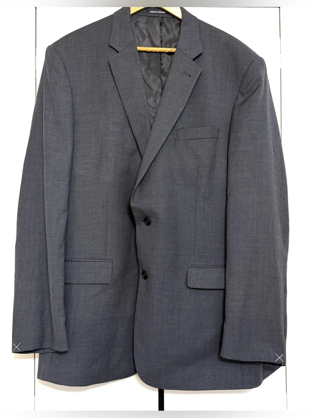 Jos. A. Bank 1905 Custom Express Gray Wool Sport Coat Blazer 46XL Long